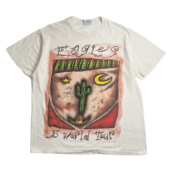 1995 Eagles World Tour Tee L - Picture 1 of 5